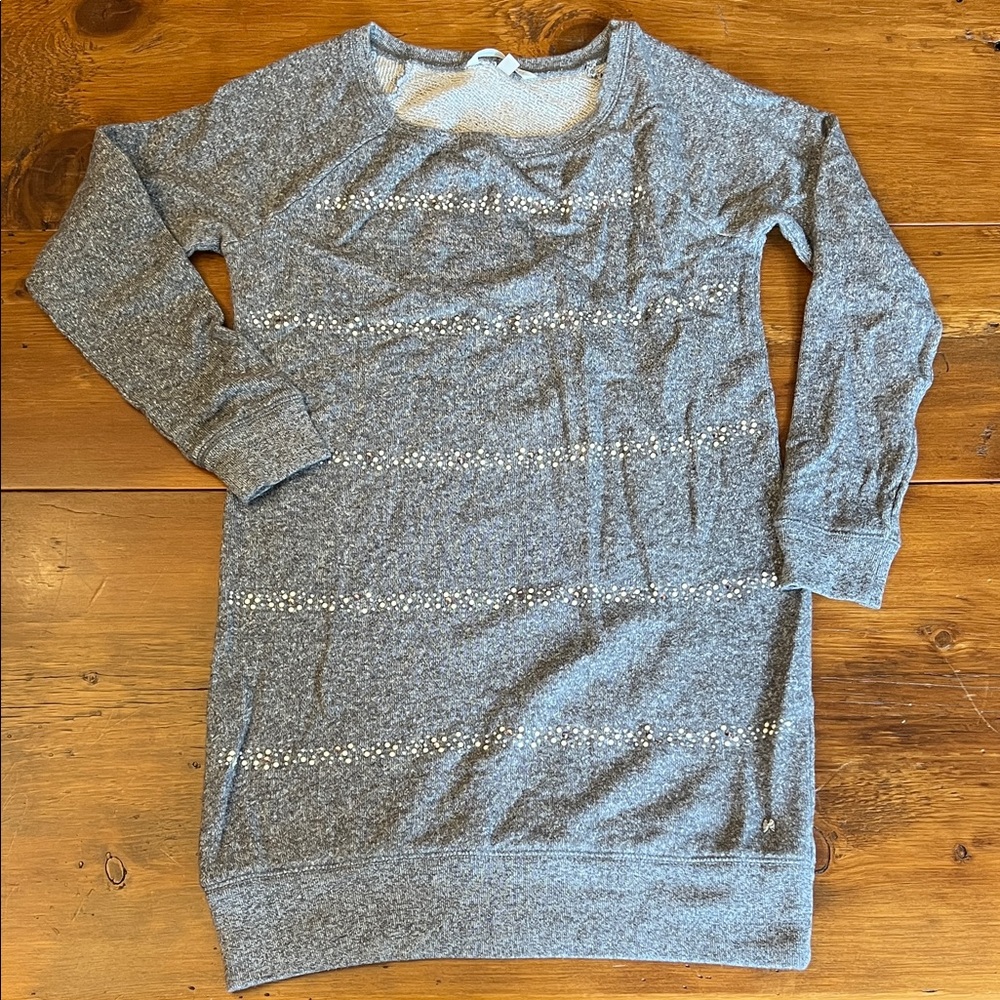 Victoria's Secret Heather Gray Embellished Sweater Dress